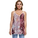 Cora; abstraction Casual Spaghetti Strap Chiffon Top View1