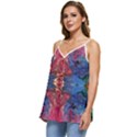 Firey Repeats I Casual Spaghetti Strap Chiffon Top View2