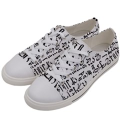 Sanscrit Pattern Design Men s Low Top Canvas Sneakers by dflcprintsclothing