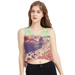 Garda! V-neck Cropped Tank Top by ConteMonfrey