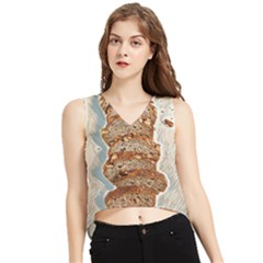 Bread Is Life - Italian Food V-neck Cropped Tank Top by ConteMonfrey