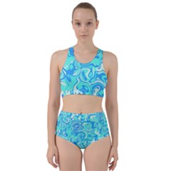 Blue Ocean  Racer Back Bikini Set by PaperDesignNest