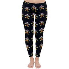 Dancing Clowns Black Classic Winter Leggings by TetiBright