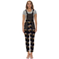 Dancing Clowns Black Women s Pinafore Overalls Jumpsuit by TetiBright
