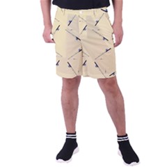 Fishing Rods Pattern Brown Men s Pocket Shorts by TetiBright