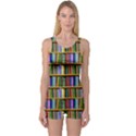 Books On A Shelf One Piece Boyleg Swimsuit View1