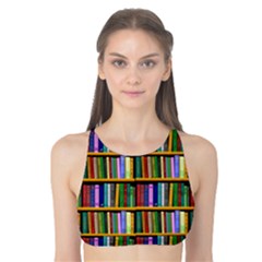 Books On A Shelf Tank Bikini Top by TetiBright