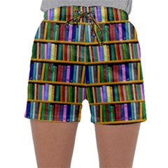 Books On A Shelf Sleepwear Shorts by TetiBright