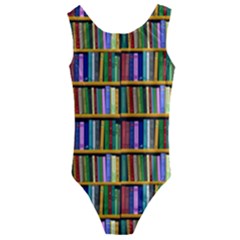 Books On A Shelf Kids  Cut-out Back One Piece Swimsuit by TetiBright