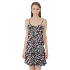 Black Cheetah Skin Satin Night Slip by Sparkle