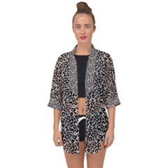 Black Cheetah Skin Open Front Chiffon Kimono by Sparkle