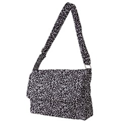 Black Cheetah Skin Full Print Messenger Bag (l) by Sparkle