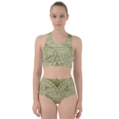 Vintage Mapa Mundi  Racer Back Bikini Set by ConteMonfrey
