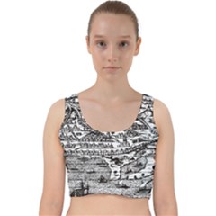 Old Civilization Velvet Racer Back Crop Top by ConteMonfrey