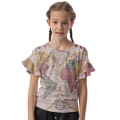 Mapa Mundi 1775 Kids  Cut Out Flutter Sleeves by ConteMonfrey