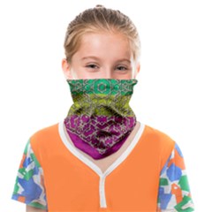 Rainbow Landscape With A Beautiful Silver Star So Decorative Face Covering Bandana (kids) by pepitasart