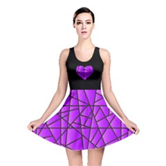 Alixe Purple Geometric Reversible Skater Dress by ALIXE