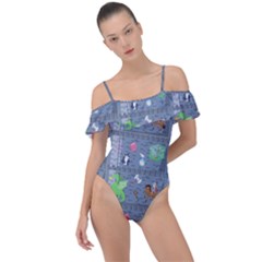 Micro Dnd Frill Detail One Piece Swimsuit by NerdySparkleGoth