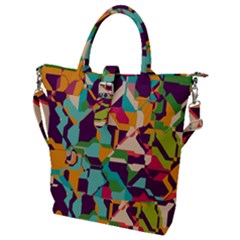 Retro Chaos                                                                    Buckle Top Tote Bag by LalyLauraFLM