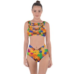 Retro Colors Puzzle Pieces                                                                        Bandaged Up Bikini Set by LalyLauraFLM