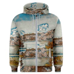 Side Way To Lake Garda, Italy  Men s Zipper Hoodie by ConteMonfrey