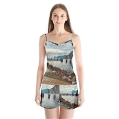 Ducks On Gardasee Satin Pajamas Set by ConteMonfrey