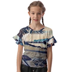 A Walk On Gardasee, Italy  Kids  Cut Out Flutter Sleeves by ConteMonfrey