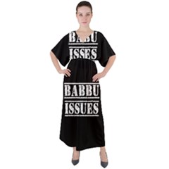 Babbu Issues - Italian Daddy Issues V-neck Boho Style Maxi Dress by ConteMonfrey