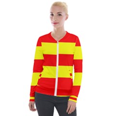 Aust Agder Flag Velvet Zip Up Jacket by tony4urban