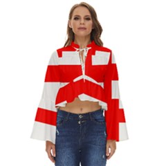 Bologna Flag Boho Long Bell Sleeve Top by tony4urban