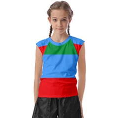 Dagestan Flag Kids  Raglan Cap Sleeve Tee by tony4urban