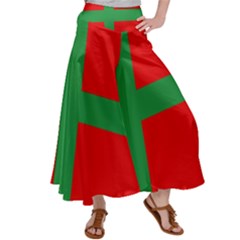 Bornholm Denmark Flag Satin Palazzo Pants by tony4urban
