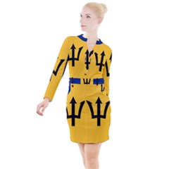 Barbados Button Long Sleeve Dress by tony4urban