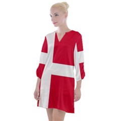 Denmark Open Neck Shift Dress by tony4urban