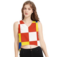 Antwerp Flag V-neck Cropped Tank Top by tony4urban