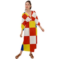 Antwerp Flag Grecian Style  Maxi Dress by tony4urban