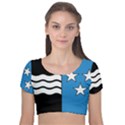 Aargau Velvet Short Sleeve Crop Top  View1