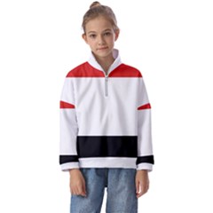 Kujawsko-pomorskie Flag Kids  Half Zip Hoodie by tony4urban