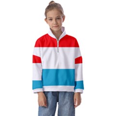 Luxembourg Kids  Half Zip Hoodie by tony4urban