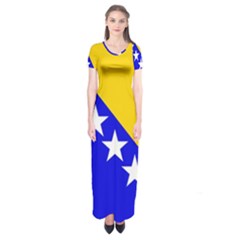 Bosnia And Herzegovina Short Sleeve Maxi Dress by tony4urban