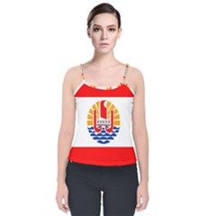 French Polynesia Velvet Spaghetti Strap Top by tony4urban