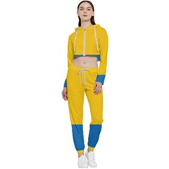 Opolskie Flag Cropped Zip Up Lounge Set by tony4urban