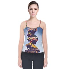 Berwyn Car Kebob Velvet Spaghetti Strap Top by StarvingArtisan