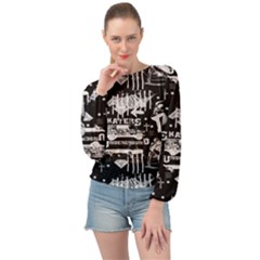 Skater-underground2 Banded Bottom Chiffon Top by PollyParadiseBoutique7