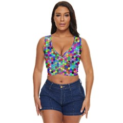 Background Color Women s Sleeveless Wrap Top by artworkshop