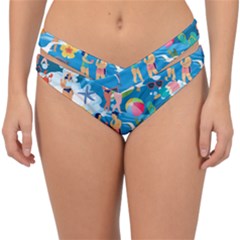 Beach Babes Double Strap Halter Bikini Bottom by PollyParadiseBoutique7