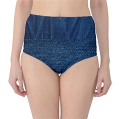 Denim Style  Classic High-waist Bikini Bottoms by PollyParadiseBoutique7