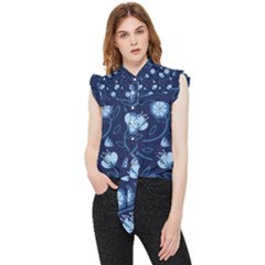 Flower Frill Detail Shirt by zappwaits