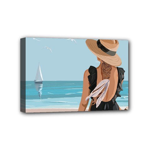 Rest By The Sea  Mini Canvas 6  X 4  (stretched) by SychEva
