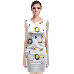 Abstract Dots And Line Pattern T- Shirt Abstract Dots And Line Pattern T- Shirt Sleeveless Velvet Midi Dress by maxcute